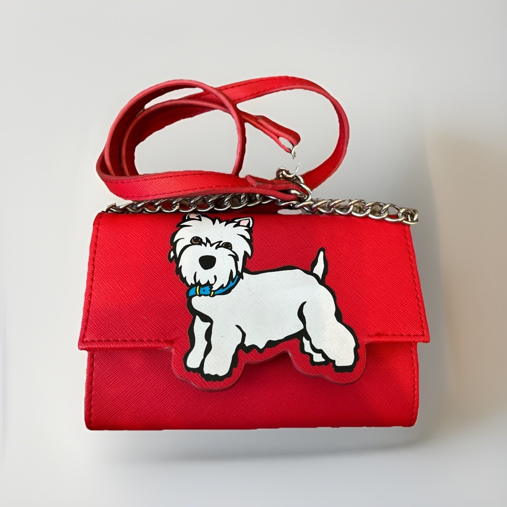 Westie / West Highland Terrier Cross Body Purse By Marc Tetro Red Retro Dog Bag